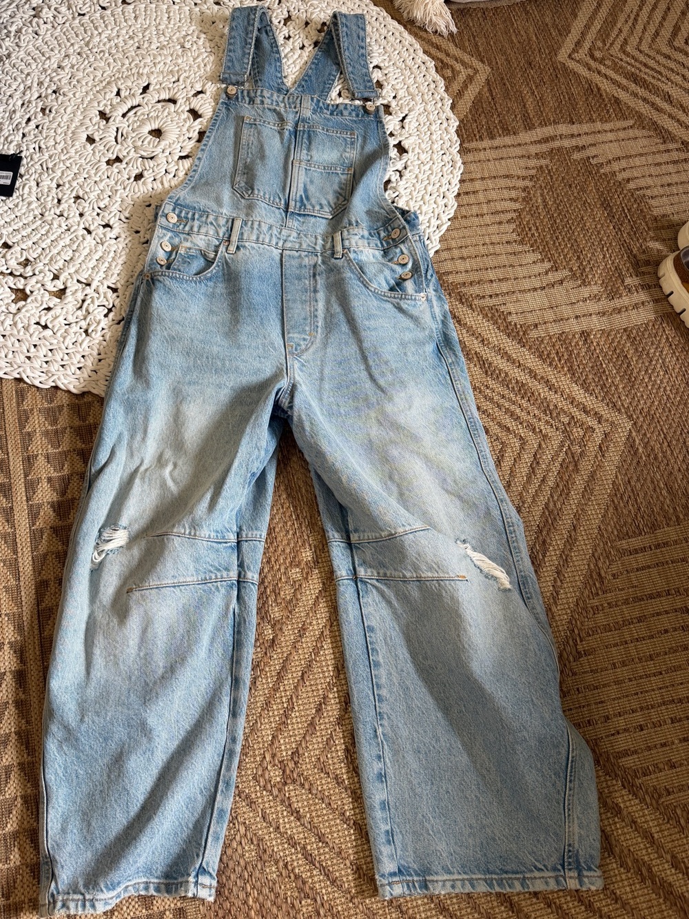 Free People Good Luck Barrel Overalls Rare Colorway - Picture 2 of 4